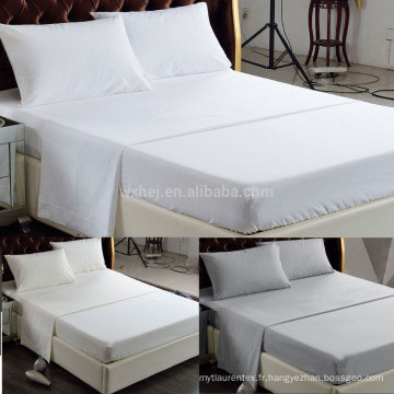 Feuille faite sur commande en gros faite sur commande de drap de lit blanc en Chine